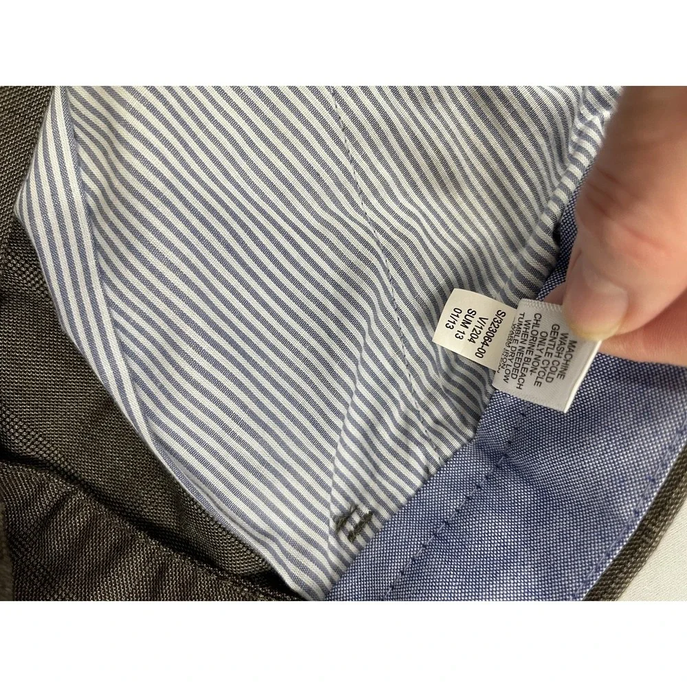 Banana Republic Men's 36/32‎ Straight Fit Plaid Dress Pants 100% Cotton Brown